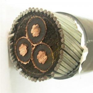 SANS 1339 câble blindé swa de 6 noyaux isolé XLPE de 6 mm pour des tensions nominales de 3.8 / 6.6 kV à 19/33 kV