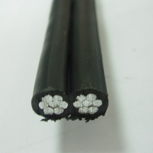 Câble triplex de câble duplex de 0.6 / 1kv câble aérien en aluminium d'abc