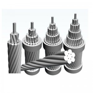 Câble en aluminium de conducteur de conducteur nu renforcé par acier ACSR IEC61089, ASTM B-232, BS215